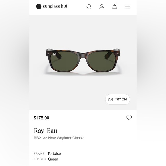 Ray-Ban Tortoise Frame Sunglasses - Picture 1 of 6